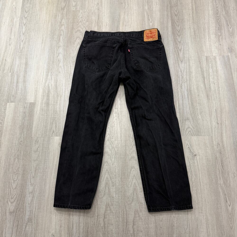 Levis 505 Jeans Men's 36x29 Black Denim Straight Regular Fit Western Rodeo - Picture 5 of 9